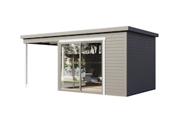 Wolff Finnhaus Gartenhaus Starletta 5232 mit Schiebetüren