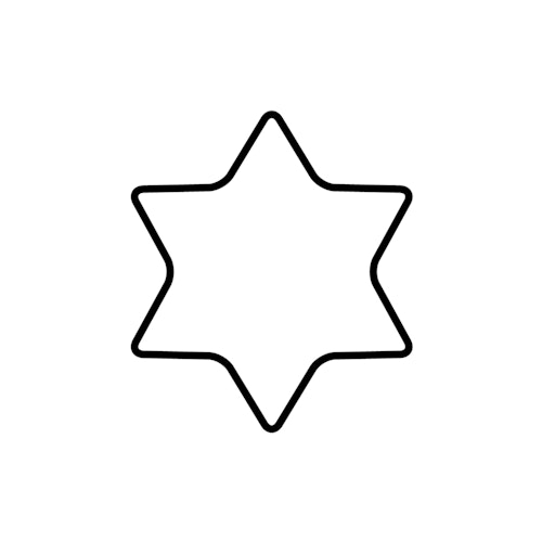 Kaiser Ausstechform Stern 6-zackig 6 cm