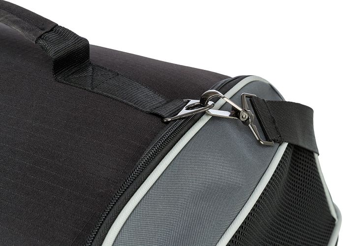 TRIXIE Airline Tasche Boarding, 55 × 23 × 40 cm, schwarz/grau