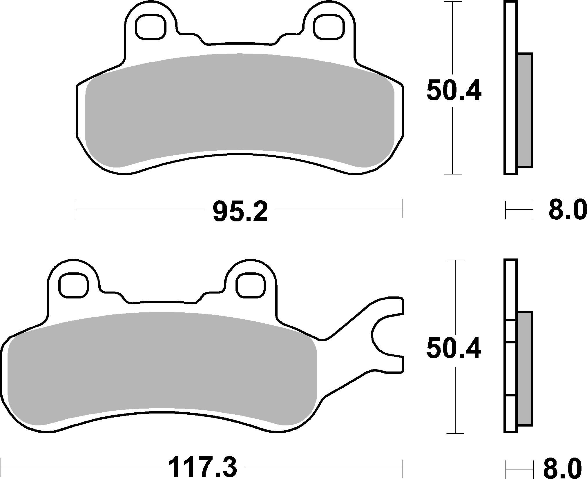 SBS Bremsbelag 957PSI Offroad Racing EVO Sinter