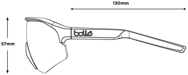 Bollé Sportbrille Lightshifter XL titanium matte, Scheibe Volt Ultraviolet