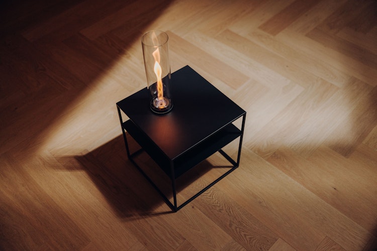 höfats FIRE FRAME Loungetisch mit SPIN air 1200 Einbau