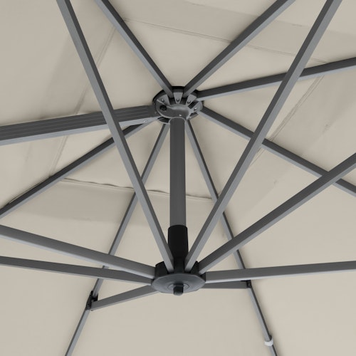 doppler Pendelschirm ACTIVE 260 x 350, Aluminium Silber / 100 % Polyester 180 g/m²