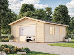 Palmako Garage Roger 23,9 m² - 44 mm - mit Sektionaltor