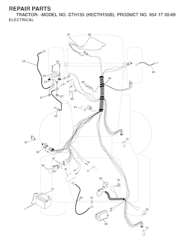 Husqvarna Gartentraktoren CTH155, HECTH155B, 954170069, 2002-03