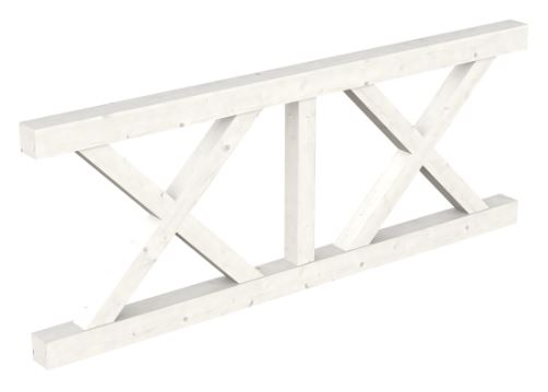 Thumbnail - Skan Holz Andreaskreuz-Brüstung für Terrassenüberdachung 220 cm, weiß
