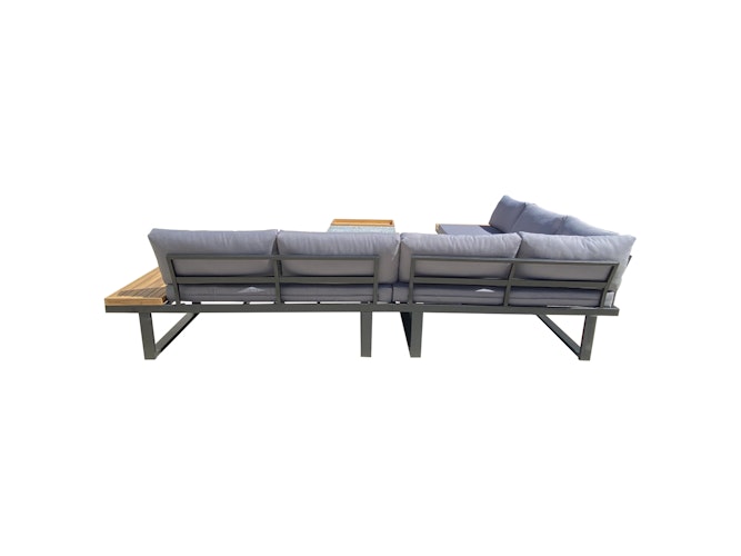 Garden Pleasure Lounge-Set SAN MATEO, Eukalyptus / Polyrattan / Kissen 100 % Polyester Beige