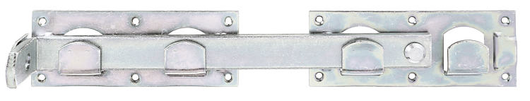 Alberts® Doppeltorüberwurf, galvanisch verzinkt dickschichtpassiviert, Länge: 423 mm, Höhe: 70 mm 210625