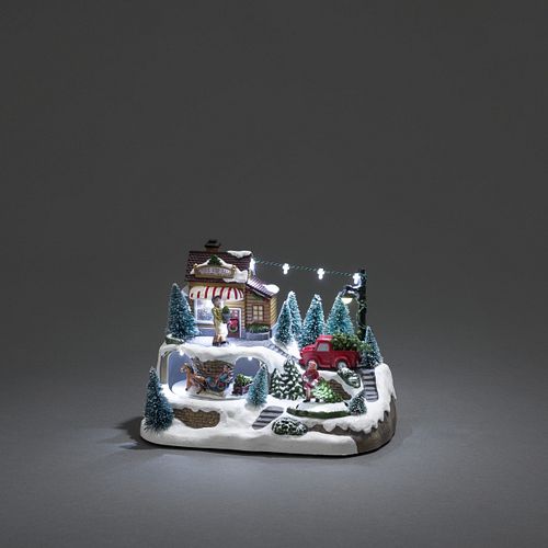Konstsmide LED Szenerie Weihnachtsbaum 23,5x17x16cm