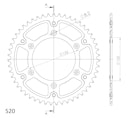 Vorschaubild Supersprox Stealth-Kettenrad 520 50Z (Gold)