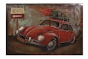 Vorschaubild 3D Metallbild Auto mit Gepäck 120 x 80 cm, Stahlblech