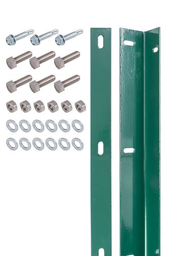 Alberts® Befestigungsleiste f.Doppelstab-Gittermatten,grün,Länge:1200 mm,m.Schrauben 623166