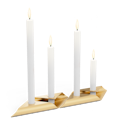 Vorschaubild höfats Kerzenhalter-Set SQUARE CANDLE gold 4 Stück