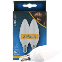 Shada  LED Glühlampe Kerze 2-St.-Verpackung C35 E14 5W 470LM 2700K nicht dimmbar 240°