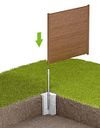 Vorschaubild Alberts® Alu Sichtschutz Palitio als Set, Profilhöhe 150 mm, zum Einbetonieren