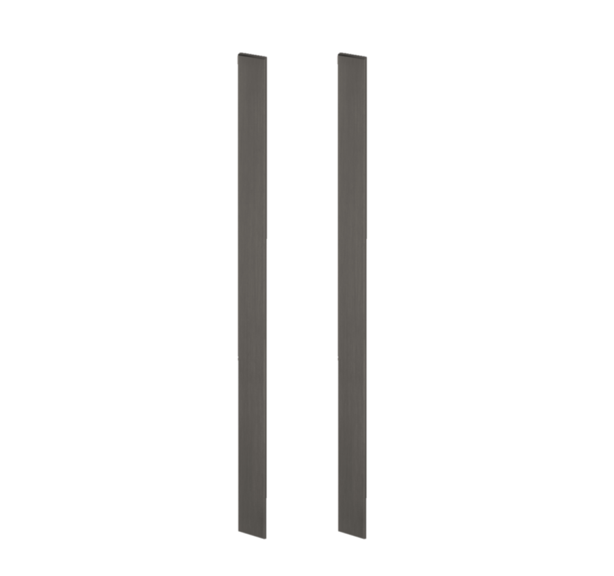 Griffwerk LUCIA GST -Kaschmirgrau Griffleisten-Paar -Sensat. -für Glas -Länge: 430mm