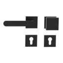 Vorschaubild Griffwerk Wechselgarnitur VAYA 291 AVUS fast2fix Fast2Fix  Rosetten eckig Knopf SQUARE Graphitschwarz L