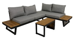 Garden Pleasure Lounge Set FELICE, Aluminium / Akazie / Kissen 100 % Polyester