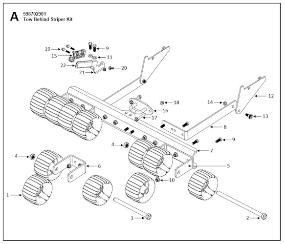 Husqvarna Zubehör für Aufsitzmäher 598702901 Tow Behind Striping Kit