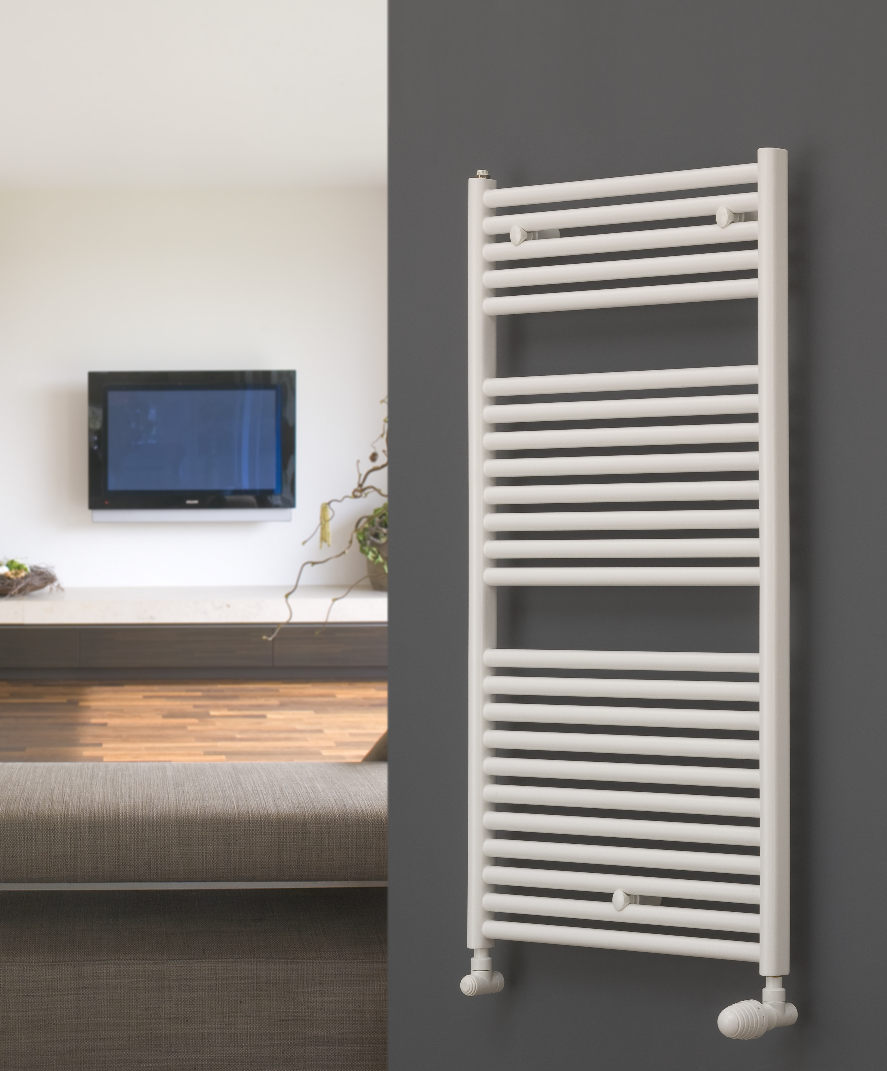 Ximax Badheizkörper LUX H: 1194 mm B: 600 mm T: 50 mm weiss RAL 9016 mit MA