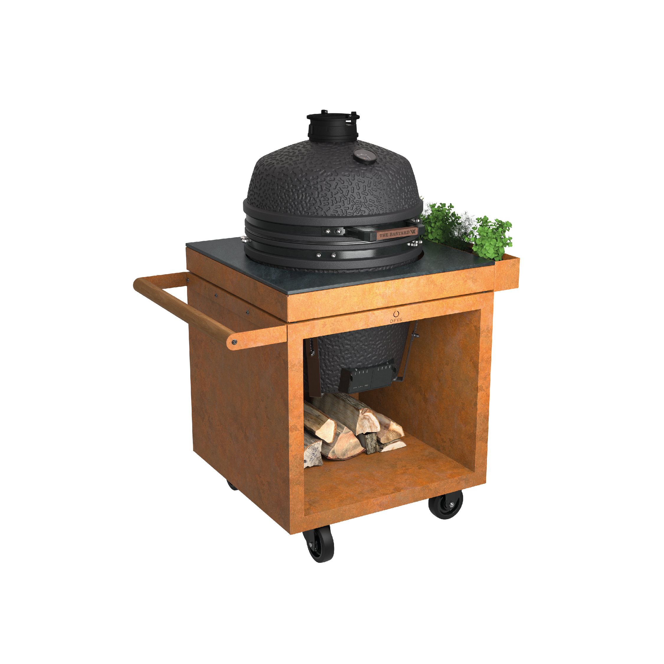 OFYR Kamado Table Corten 75 PRO+ Corten Ceramic Dark