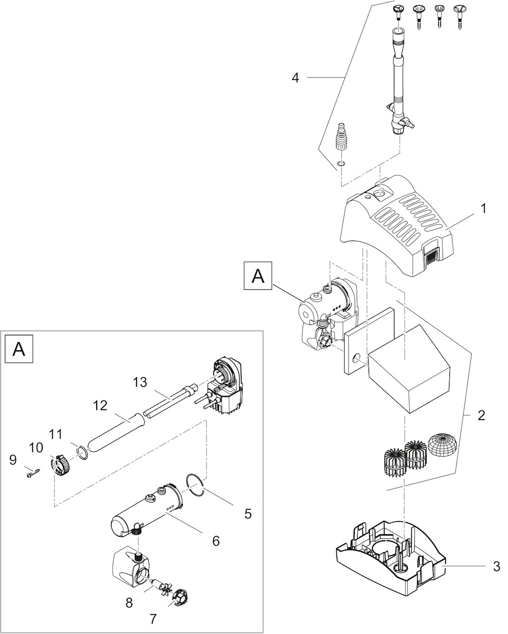 Explosionszeichnung Ersatzteile