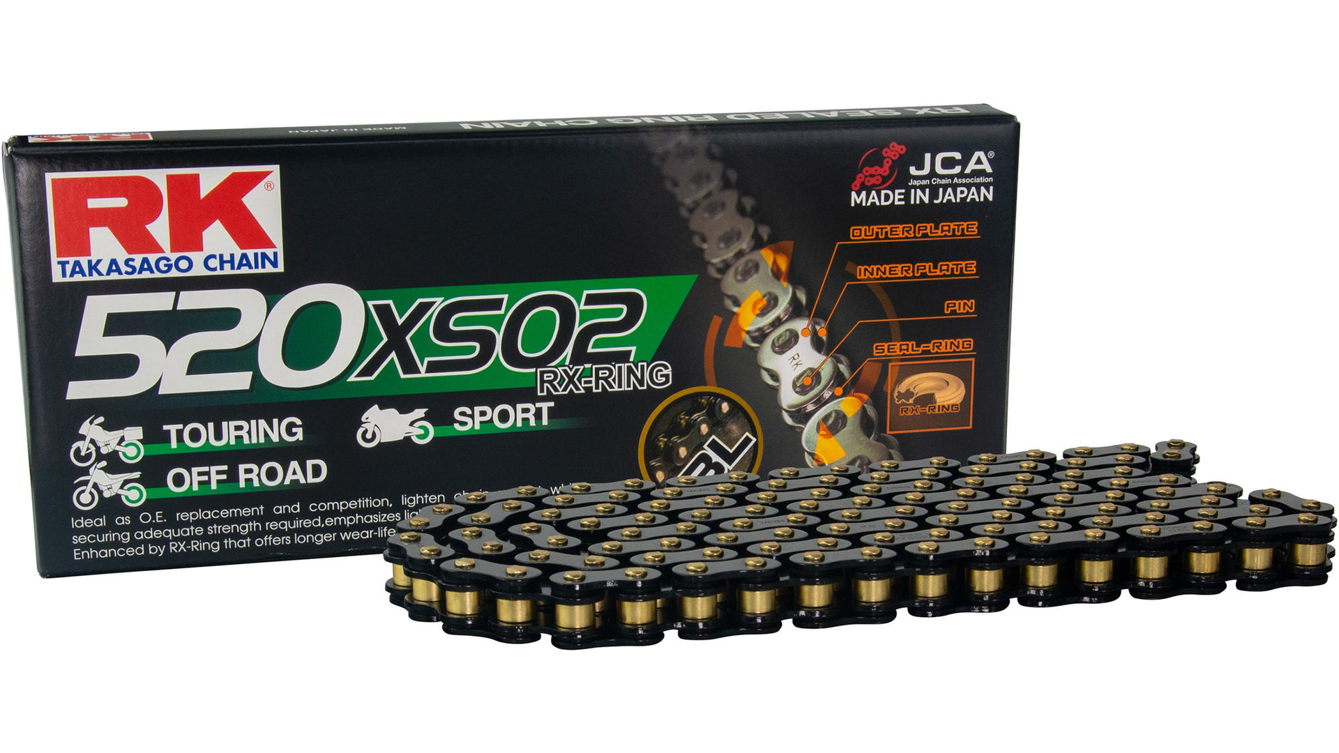 RK Kette BL520XSO2 Black Scale, 110 Glieder