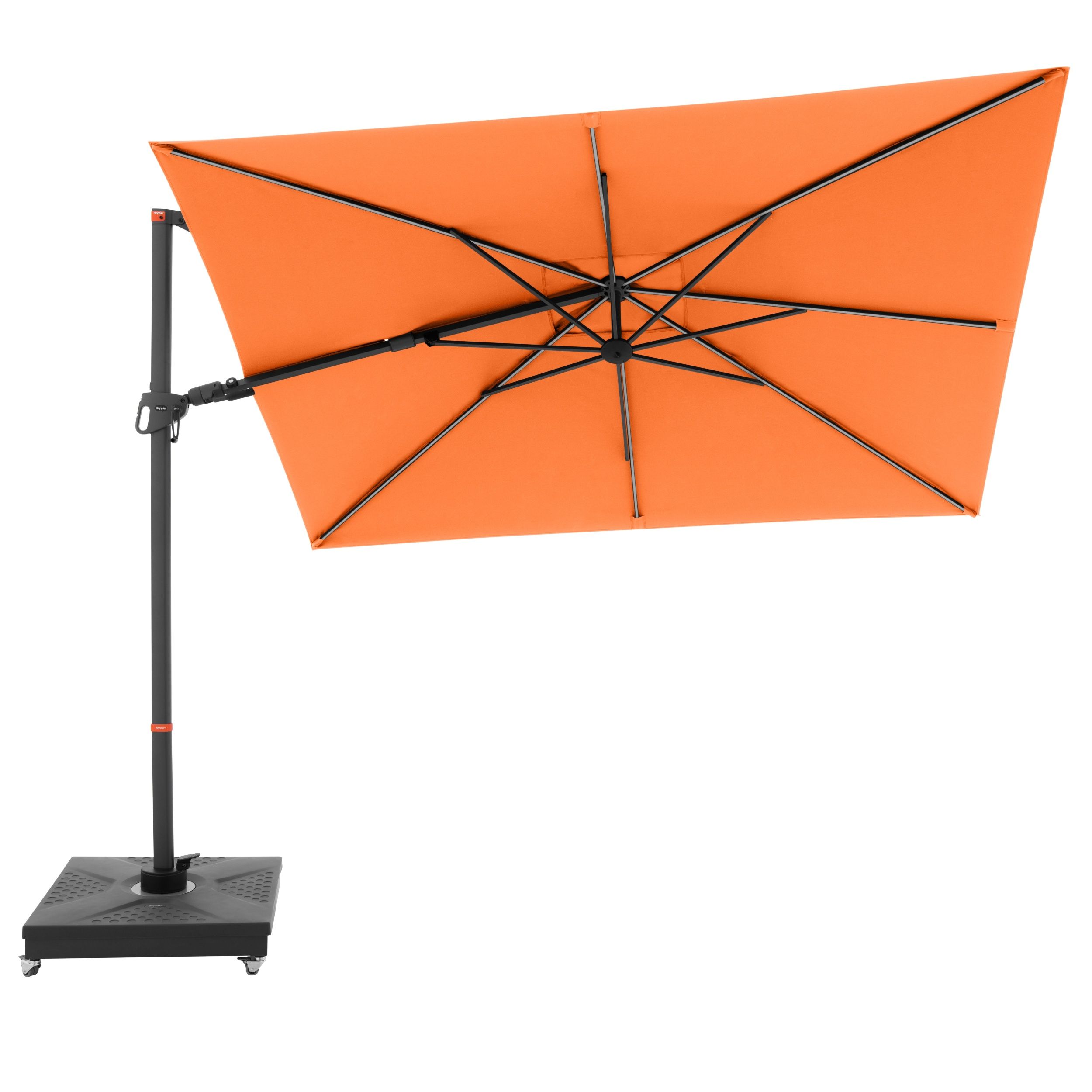 doppler Pendelschirm myZONE 300 x 220 LED, Aluminium Anthrazit / 100 % Polyester 180 g/m²