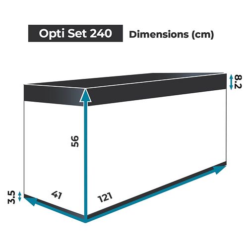 Aquael Aquarium OPTISET 240 weiß 2.0