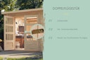 Karibu Woodfeeling Gartenhaus Kerko 3/4/5 mit 240 cm Schleppdach/Seiten- und Rückwand