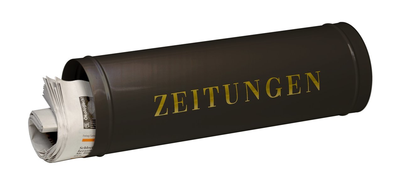 Burg Wächter Zeitungsbox rund braun 800 BR