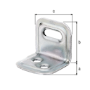 Vorschaubild Alberts® Verstellwinkel, geprägt, mit Langloch, galvanisch verzinkt dickschichtpassiviert, TxHxB 25x25x30 mm 340100
