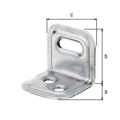 Alberts® Verstellwinkel, geprägt, mit Langloch, galvanisch verzinkt dickschichtpassiviert, TxHxB 25x25x30 mm 340100