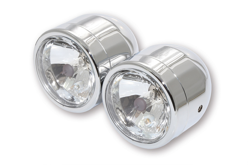 HIGHSIDER smart Set Mit 2 Scheinwerfern Chrom Fernlicht und Abblendlicht, E-geprüft (Paar)