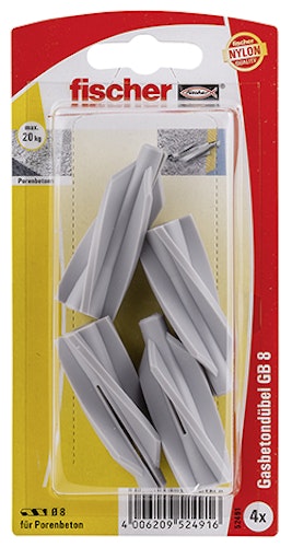 FISCHER Gasbetondübel GB 8 K (4 St)