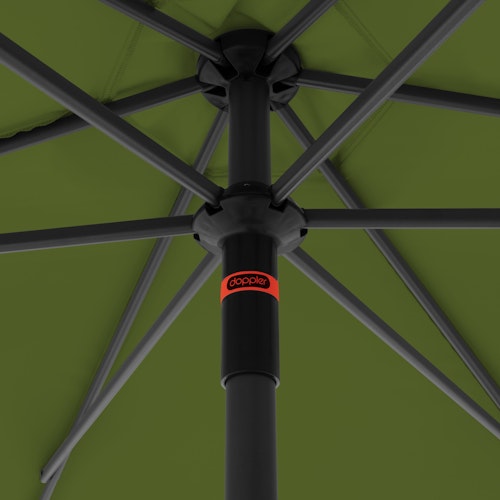 doppler Mittelmastschirm myZONE 300 Push up, Aluminium Anthrazit / 100 % Polyester 180 g/m²