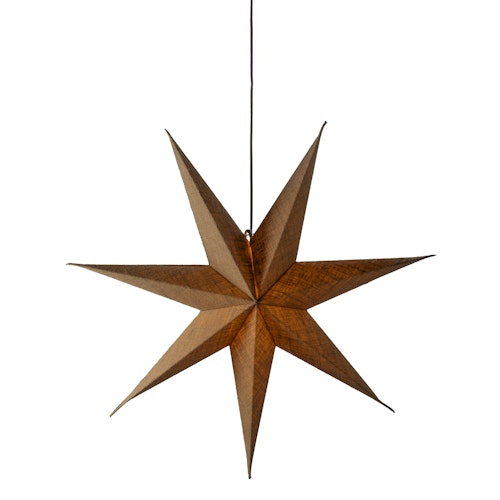 Konstsmide Weihnachtsbeleuchtung Weihnachtsstern Leinenoptik in hanffarben, 60 cm