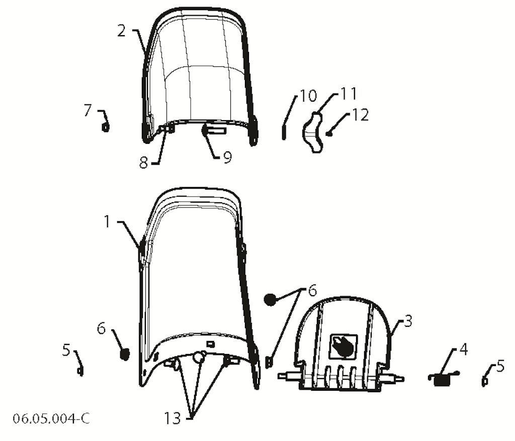 Explosionszeichnung Ersatzteile