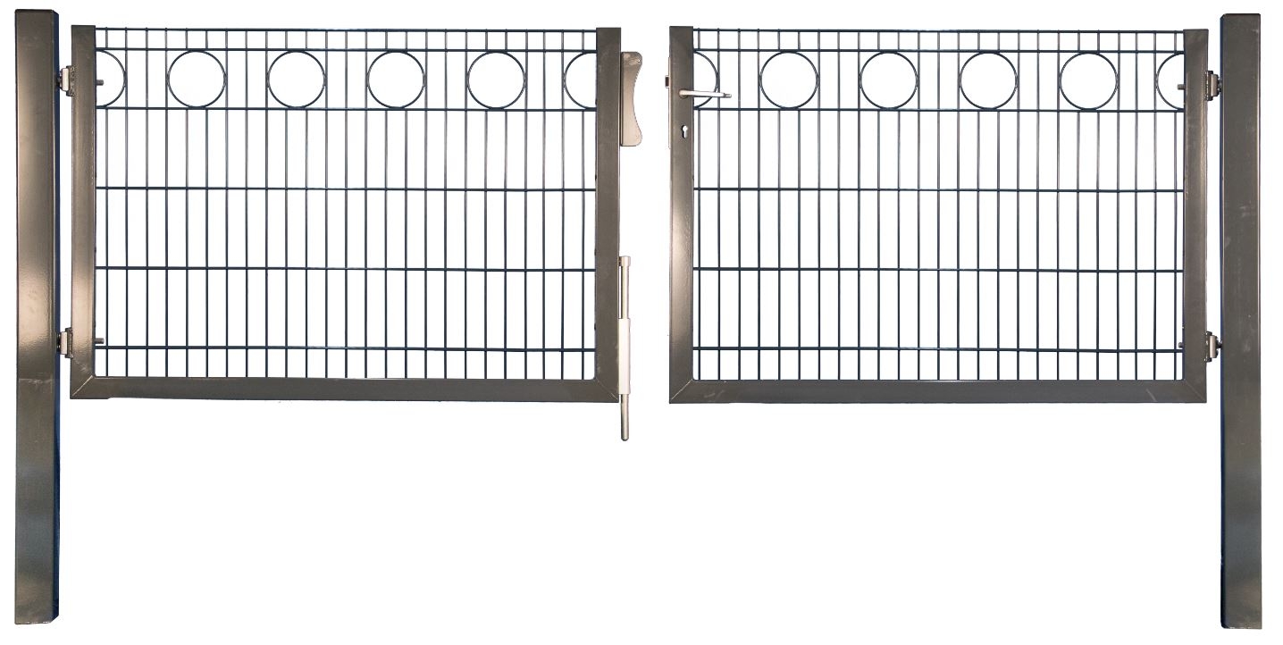 RONDO Doppeltor RAL 7016 anthrazit 3000 x 800 mm inkl. Pfosten