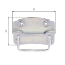 Vorschaubild Alberts® Kistengriff, galvanisch verzinkt dickschichtpassiviert, Platte BxH 120x85 mm, Tiefe 12 mm 347536