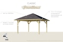 Vorschaubild Karibu 4-Eck Pavillon Holm 1 kesseldruckimprägniert