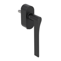 Griffwerk Fenstergriff VAYA 261 LEAF LIGHT Graphitschwarz L 7x40