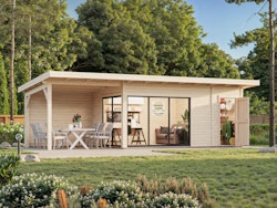 Palmako Gartenhaus Andrea 15,2 + 7,9 m² Slide - 44 mm