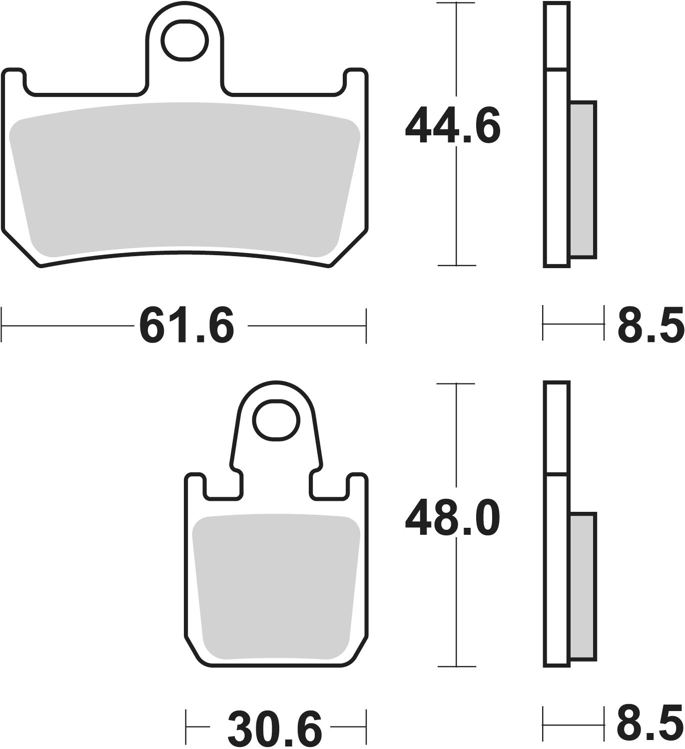 SBS Bremsbelag 839HS Street Sinter