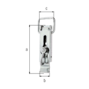 Alberts® Kistenverschluss, m.Vorreiber u.Schlossöse, o.Haken, galvanisch verzinkt dickschichtpassiviert.,HxB 93x24 mm 347772