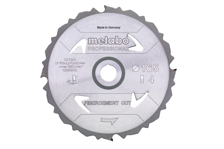 Metabo Sägeblatt "fibercement cut - professional"165x2,2/1,6x20 Z4 DFZ 5°