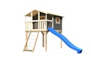 Vorschaubild Akubi Kinderspielhaus Kinderspielgerät Benjamin inkl. Wellenrutsche und Netzrampe (Set B)