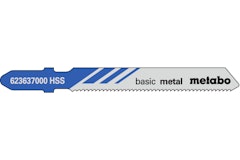 Metabo 5 Stichsägeblätter "basic metal" 51/ 1,2 mmHSS Metabo 5 Stichsägeblätter "basic metal" 51/ 1,2 mmHSSZubehörbild
