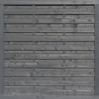 T&J NIGHTLINE-Serie Dichtzaun stabil, 180 x 180 cm, dunkelgrau lasiert, Rahmen 45/90 mm, Lamelle 8/95 mm glatt 