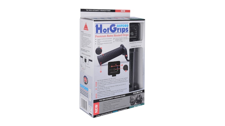Oxford Heizgriffe Retro, Grifflänge 120 / 110 mm passend für 22 / 25 mm Lenkerenden
